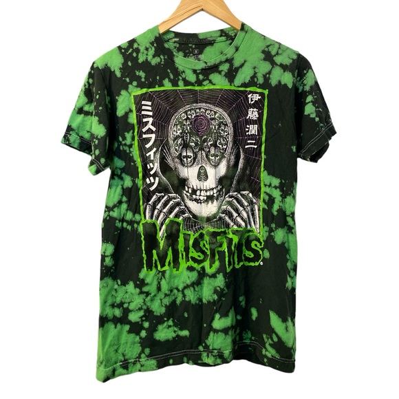 Misfits x Junji Ito Rose Skull Tie Dye Band Tee Shirt Medium Punk - Picture 1 of 6